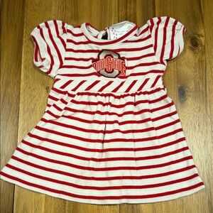 Striped Red and White OSU dress